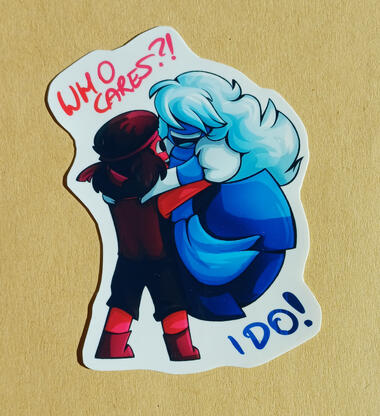 SU - Ruby + Sapphire - 4 zł - regular sticker paper, 9 x 6 cm