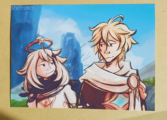 Smug Aether + Paimon - A5/A6