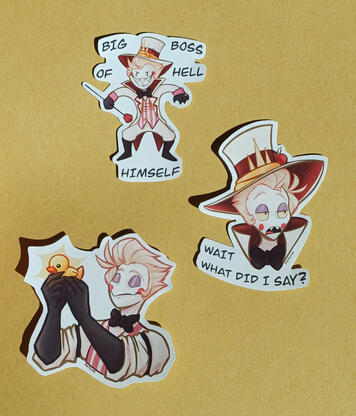 Lucifer - set 10 zł - single 4 zł - regular sticker paper, 5,5 to 7,5 cm