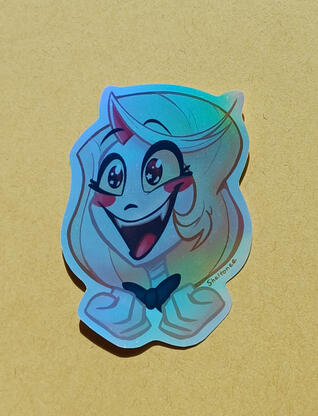 Charlie - 4 zł - holographic sticker paper, xxx cm