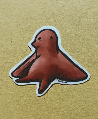 Birb Familiar - 4 zł - regular sticker paper, 3,5 x 4 cm