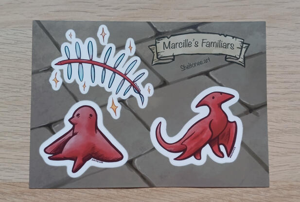 Marcille's Familiars STICKER SHEET - 10 zł - matte sticker paper, 15 x 10,5 cm