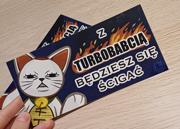 Turbobabcia CAR STICKER - 15 zł - vinyl sticker (weather resistant), 8,5 x 18 cm