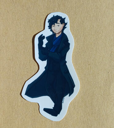 Sherlock - 4 zł - regular sticker paper, 7 x 4 cm