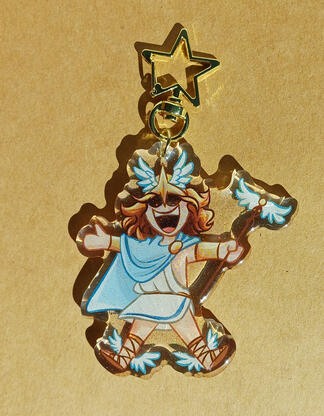 Hermes HAHA - 35 zł - glitter epoxy, 7,5 x 6 + 4 cm