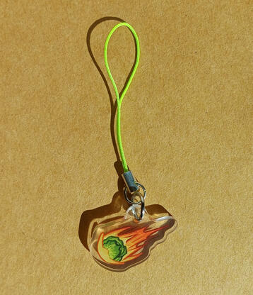 Cabbage - 15 zł - acrylic, 3 x 1,5 + 5,5 cm